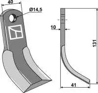 Y-Messer 135x40mm